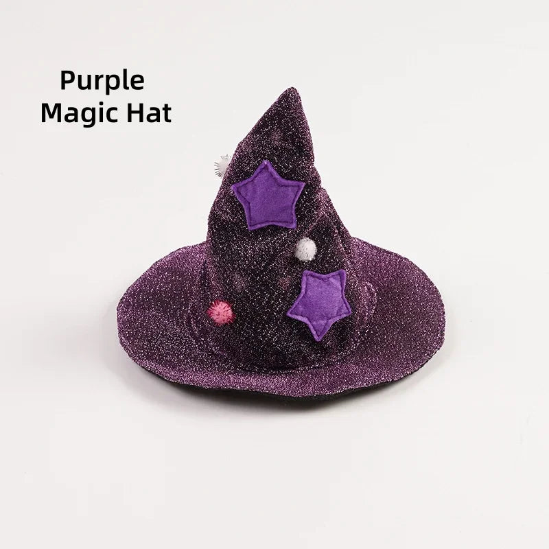 Halloween Cat & Dog Costume – Comfortable Witch Outfit with Cloak & Witch Hat, Pet Halloween Clothes for S/M Cats & Small Dogs