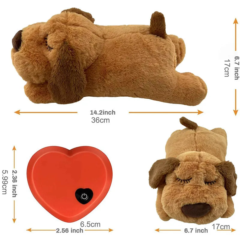 Pet Anxiety Relief Sleep Toy, Dog Interactive Plush Heartbeat Toy, Cat Soothing Companion Toy, Pet Stuffed Toy