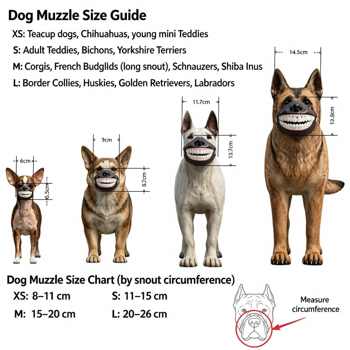 Halloween Funny Dog Muzzle with Smiling Teeth Novelty Party Prank Pet Costume Gift for Fans