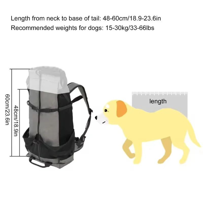 Multifunctional Hiking Pet Dog Carrier Travel Backpack Outdoor Ventilation Breathable Bicycle Motorcycle Outdoor Sport Mesh Bag