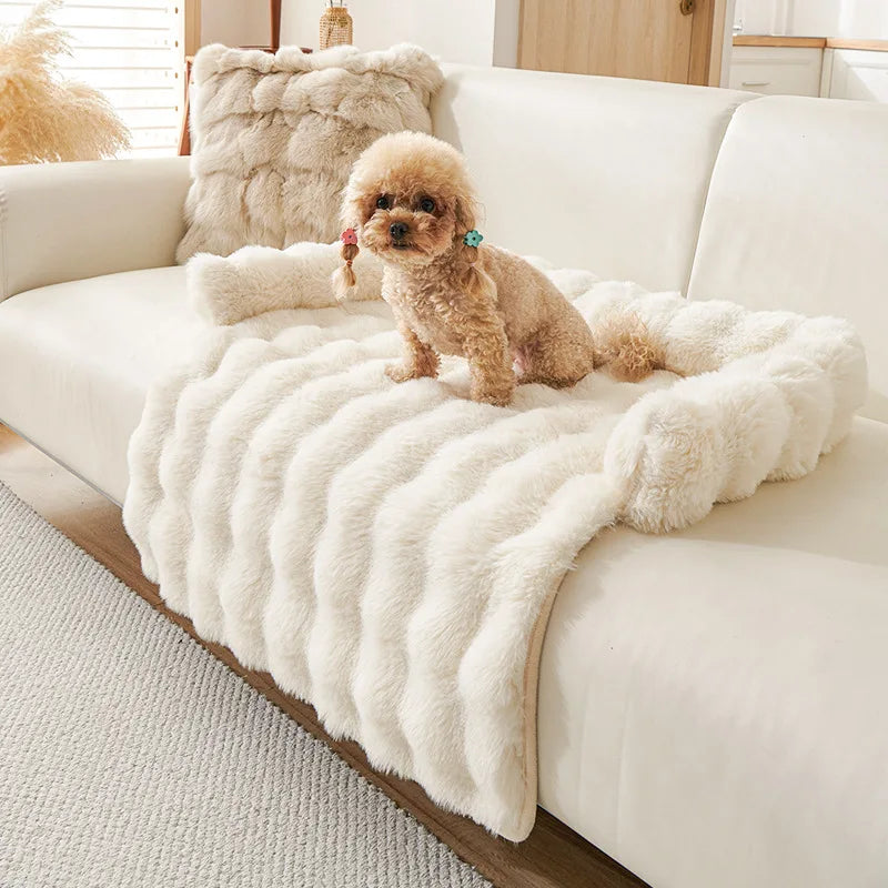 New Faux Rabbit Fur Large Dog Mat Cat Bed Pet Mattress Fun Luxury Plush Pet Bed Suitable for Small To Medium Dogs and Cats
