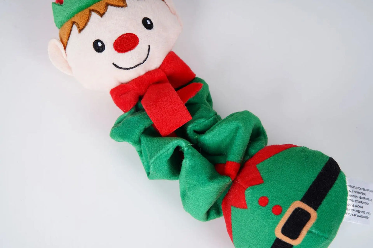 Christmas Elf Penguin Squeaky Dog Toy – Cute Animal Pet Toy, Foldable Xmas Gift for Small/Medium Dogs & Puppies