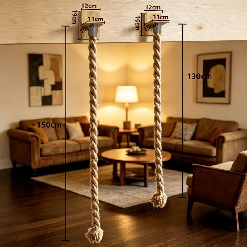 Floor To Ceiling Cat Tree Set, Sisal Rope Cat Ladder & Platform, Space Saving Cat Climbing Tower for Small Apartment
