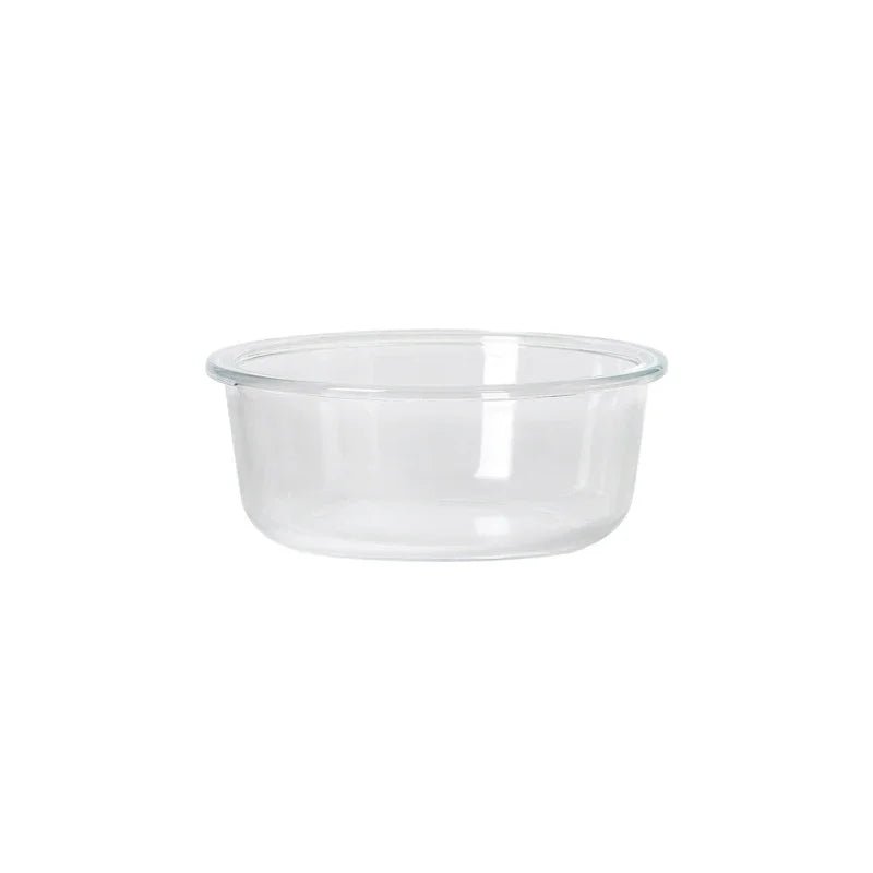 Cat Glass Food Water Bowl Elevated Small Dog Double Drinking Eating Bowls Pet Transparent Feeding Basin with Stand