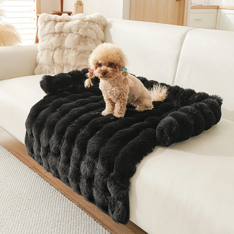 New Faux Rabbit Fur Large Dog Mat Cat Bed Pet Mattress Fun Luxury Plush Pet Bed Suitable for Small To Medium Dogs and Cats
