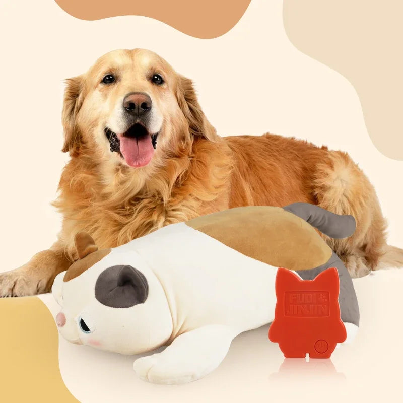 Heartbeat Puppy Toy for Dog Anxiety Relief Plush Dragon Calming Sleep Aid Companion Crate Training Warm Puppy Toy