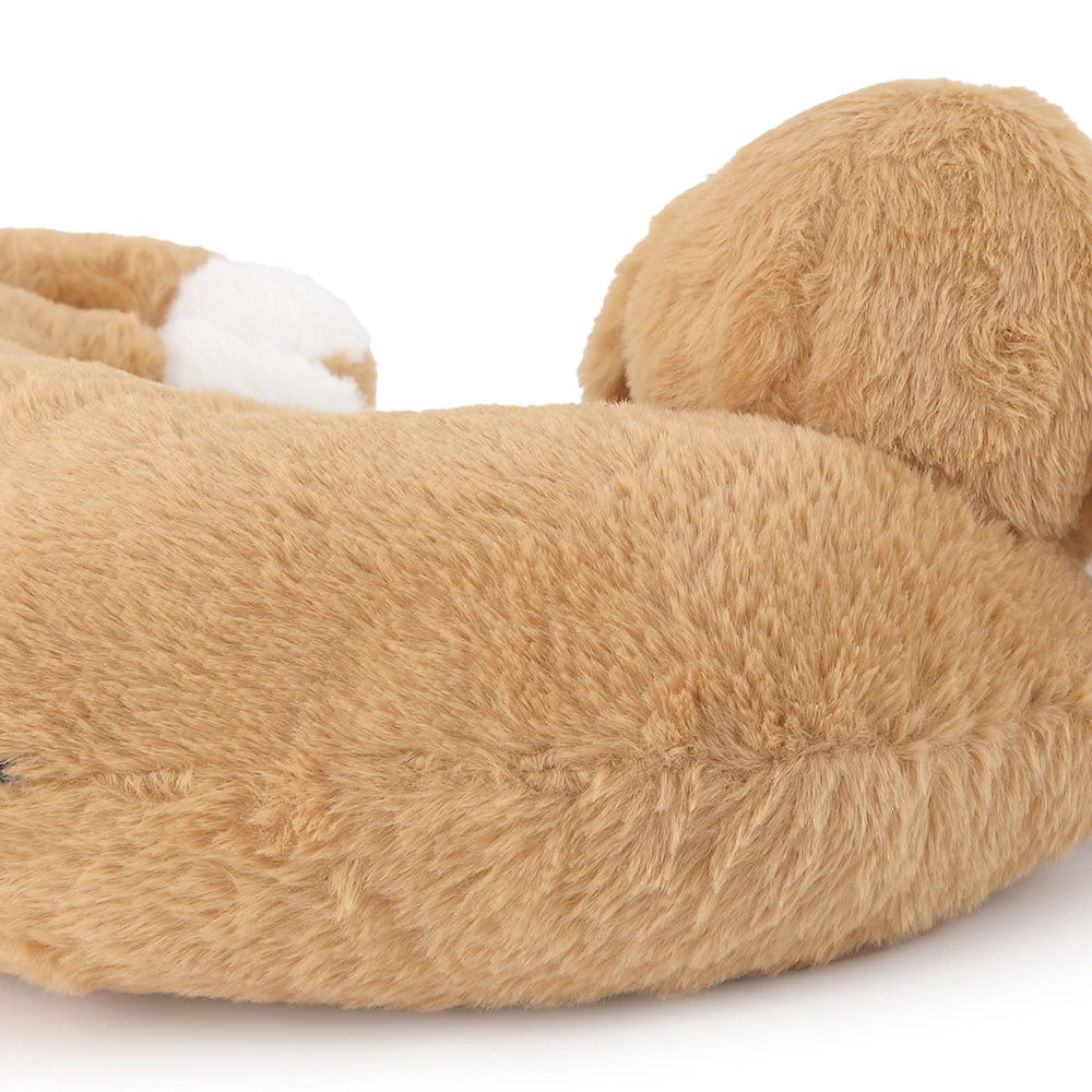 Curved Pillow Dog Heartbeat Toy for Comfort And Behavioral Training Heartbeat Stuffed Toy for Dogs And Cats
