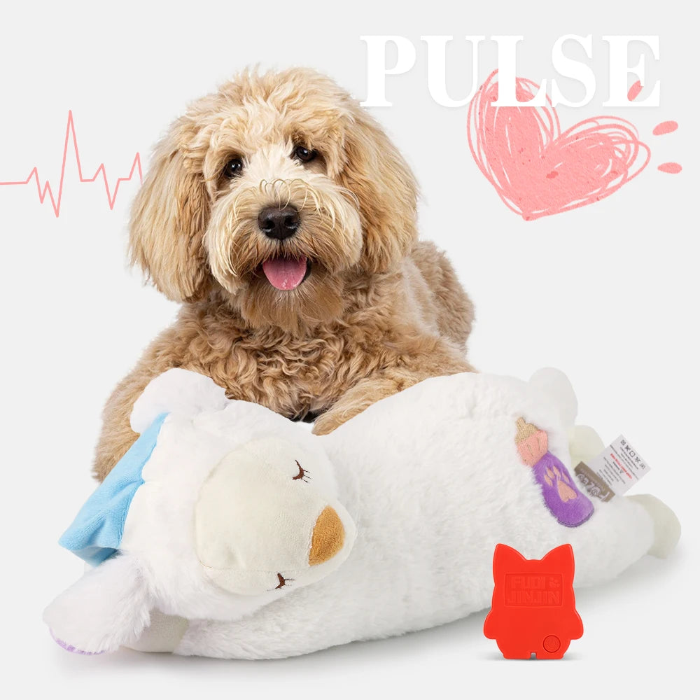 et Heartbeat Sloth Plush Toy Dog Anxiety Relief Puppy Sleep Companion Soft Stuffed Toy for Separation Stress