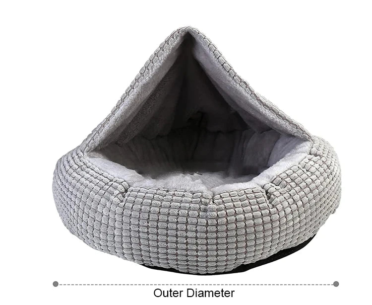 Round Pet Bed For Dog Cat Puppy House Warm Mat Winter Blankets Anti-Stress Orthopedic Fluffy Cat Dog Bed, Suitable For Winter