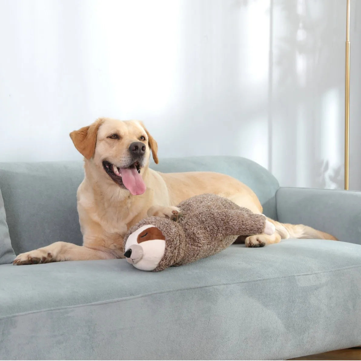 et Heartbeat Sloth Plush Toy Dog Anxiety Relief Puppy Sleep Companion Soft Stuffed Toy for Separation Stress