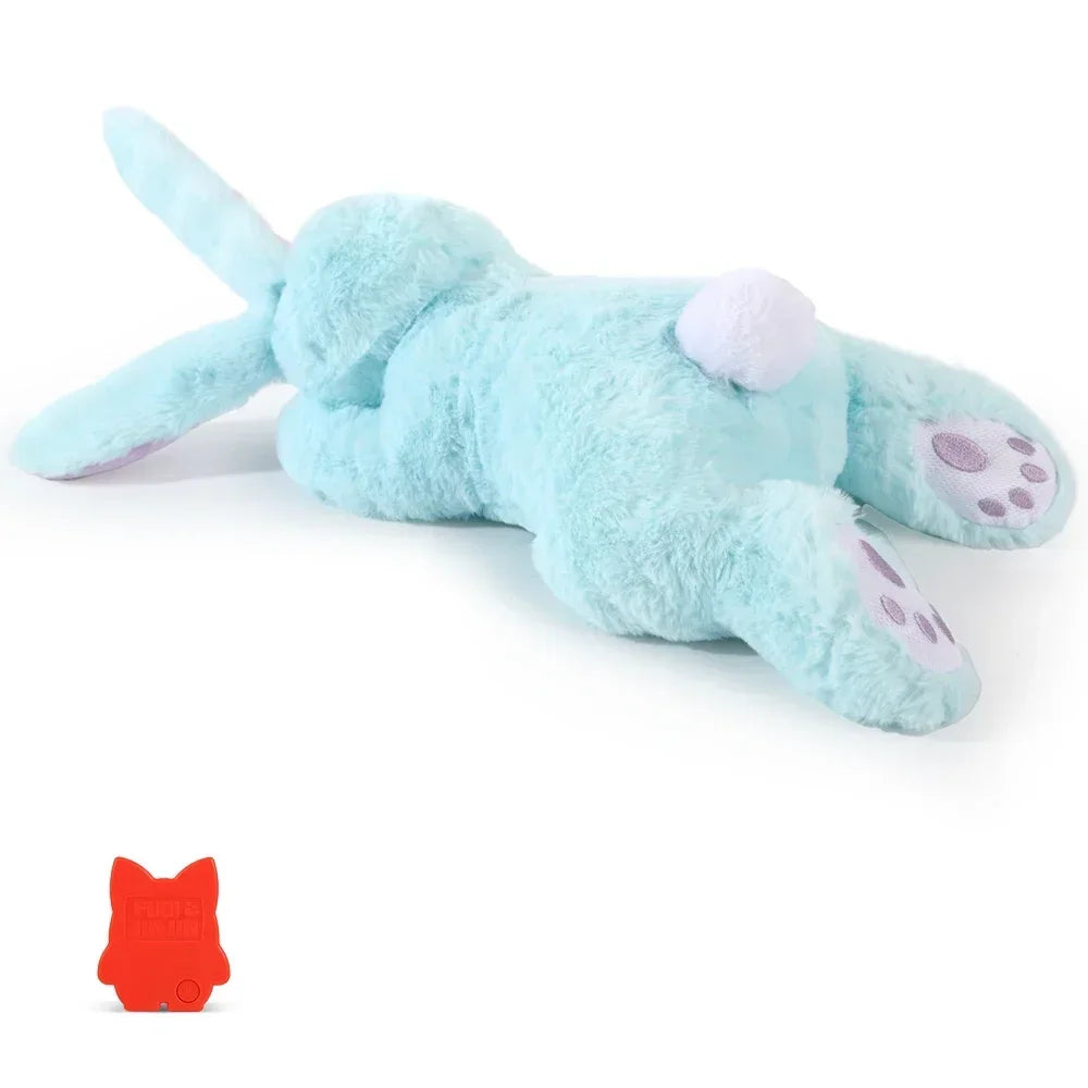 Bunny Plush Dog Heartbeat Toy Puppy Anxiety Relief Calming Sleep Aid Comfort Pillow for Crate Training Small Puppies