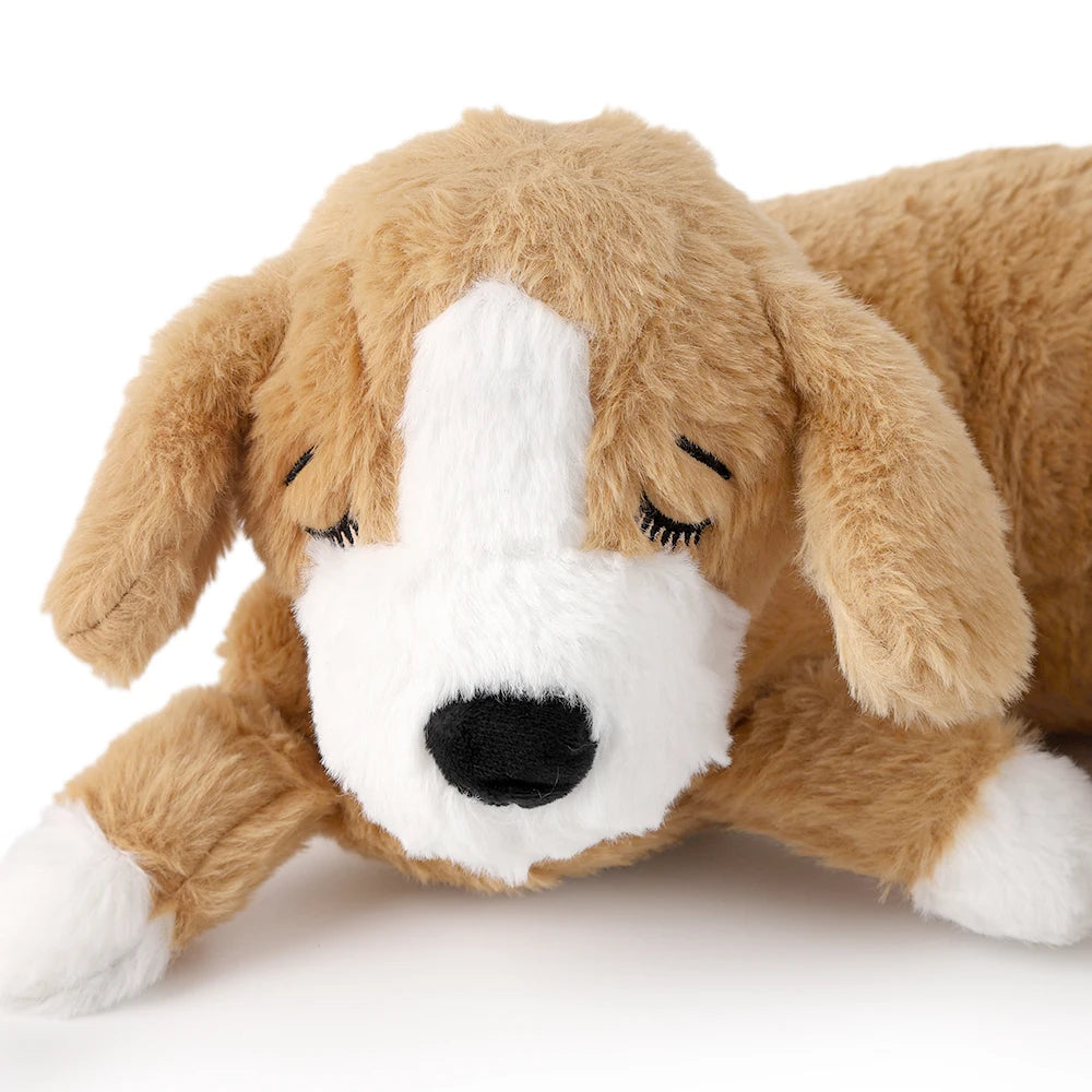 Curved Pillow Dog Heartbeat Toy for Comfort And Behavioral Training Heartbeat Stuffed Toy for Dogs And Cats