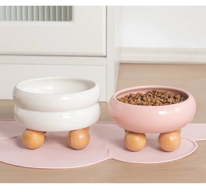 Small Dogs Ceramic Bowl Nordic Cat Food Water Feeders Cute Pet Feeding Supplies Puppy Kitten Drinking Eating Accessories