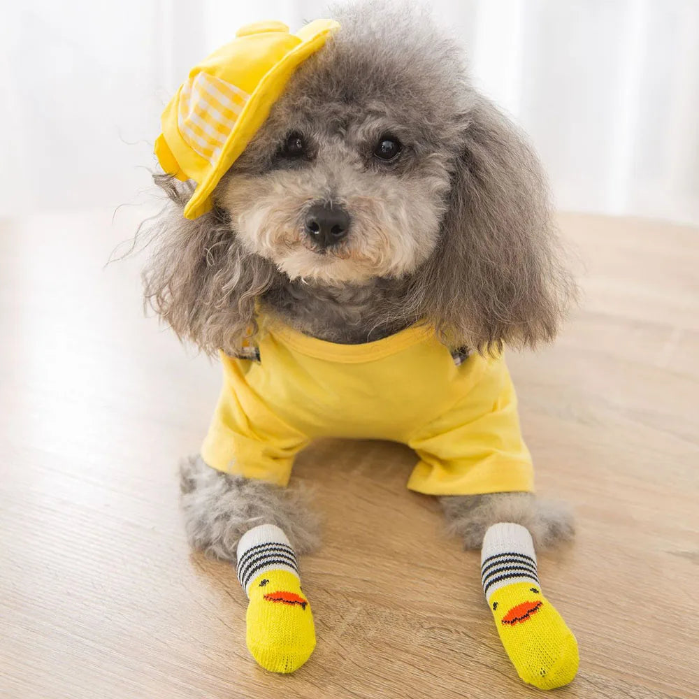 Dog Socks for Small Medium Dogs Non Skid Pet Puppy Grip Socks Paw Protectors Indoor Traction Control Socks for Hardwood Floor