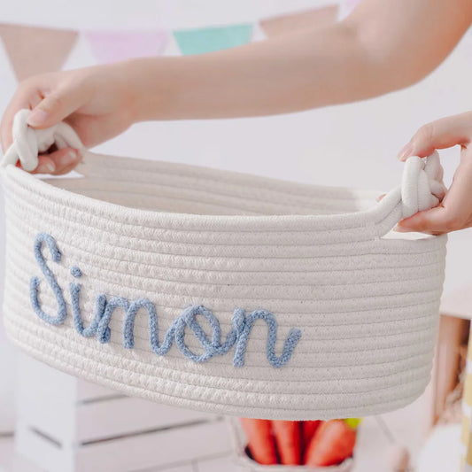 Personalized Rope Basket Toys Basket,  Name