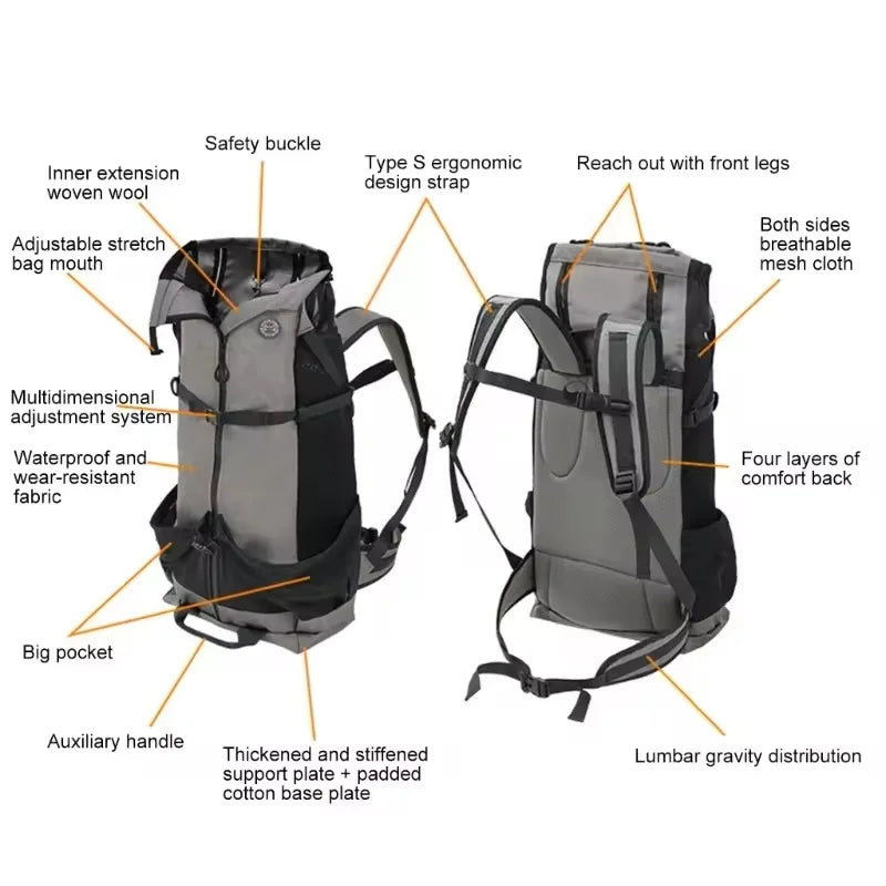 Multifunctional Hiking Pet Dog Carrier Travel Backpack Outdoor Ventilation Breathable Bicycle Motorcycle Outdoor Sport Mesh Bag