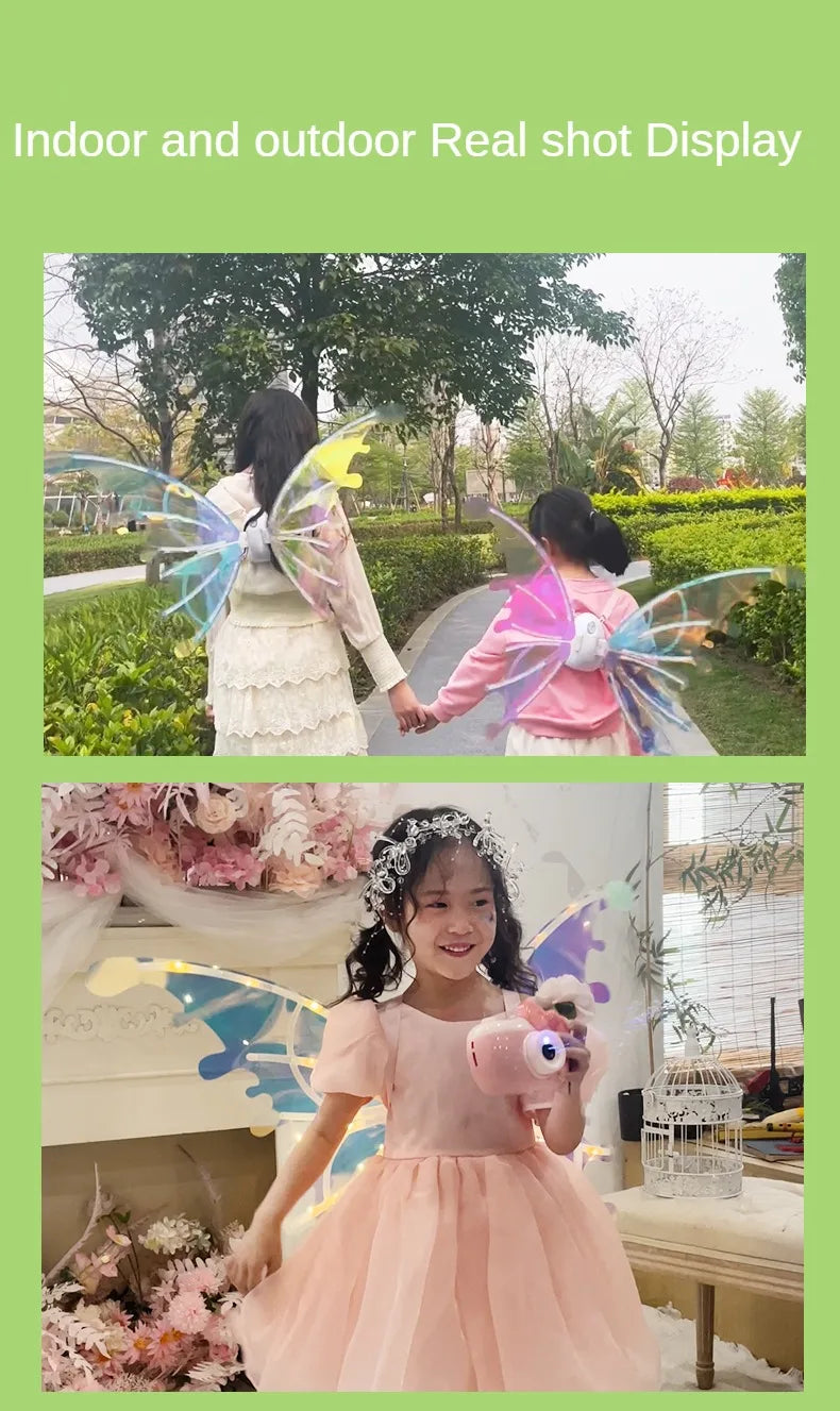 Dog Butterfly Wings Pet Glowing Wings Puppy Summer Clothes Decorative Samoyed Husky Medium Dogs