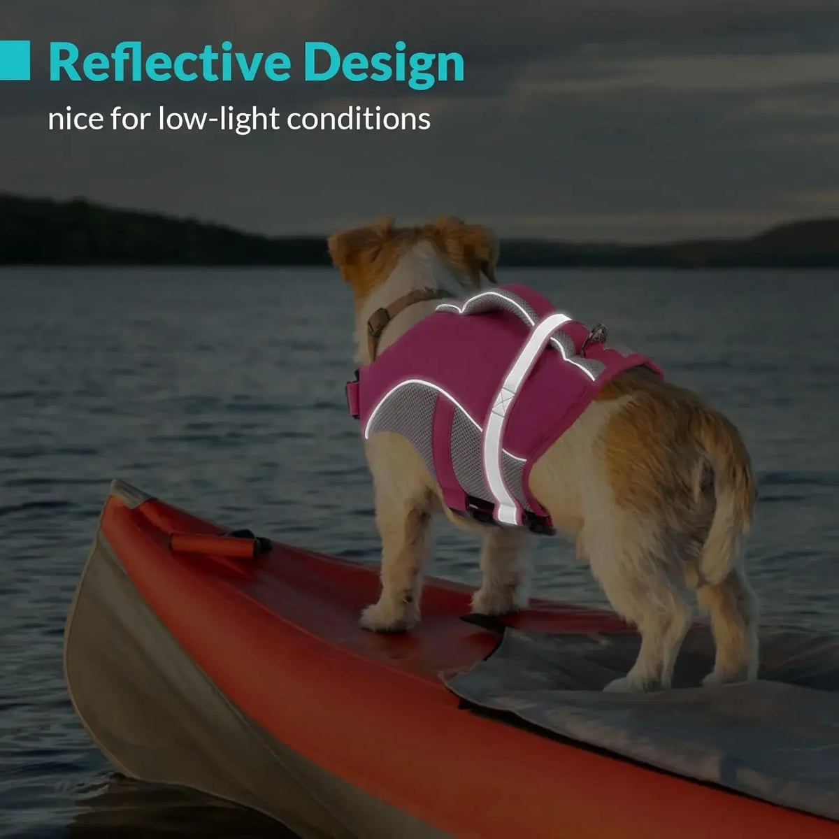 Durable Mesh Dog Life Jacket With Ergonomic Rescue Handle Tear‑Resistant Construction For Rough Water Use