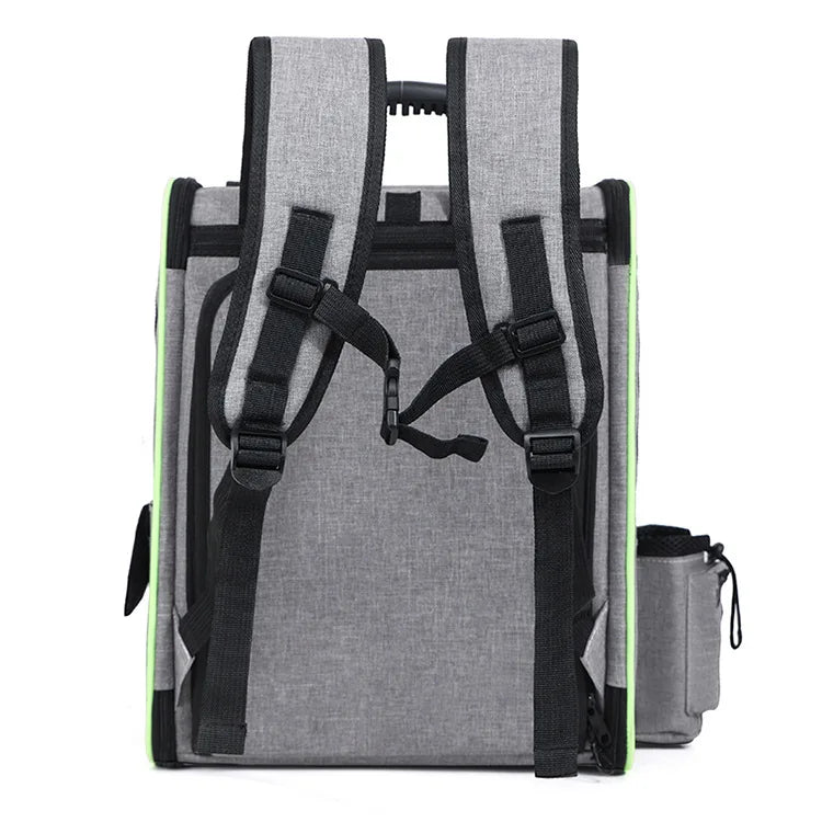 Expandable Pet Carrier Backpack, Breathable Large Capacity Travel Bag, Outdoor Hiking Backpack for Cats and Small Dogs