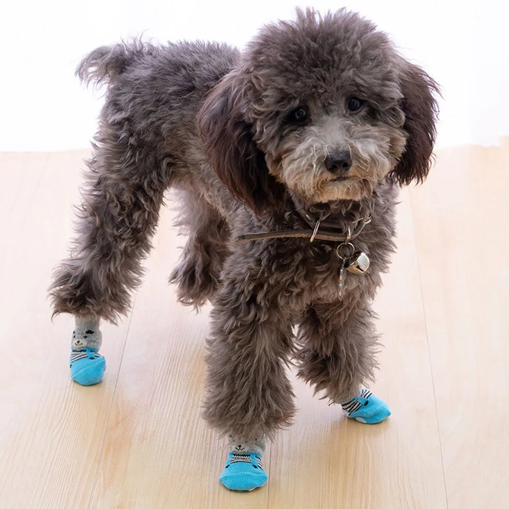 Dog Socks for Small Medium Dogs Non Skid Pet Puppy Grip Socks Paw Protectors Indoor Traction Control Socks for Hardwood Floor