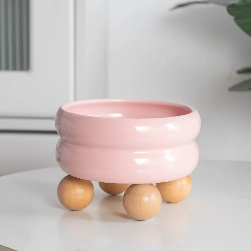 Small Dogs Ceramic Bowl Nordic Cat Food Water Feeders Cute Pet Feeding Supplies Puppy Kitten Drinking Eating Accessories