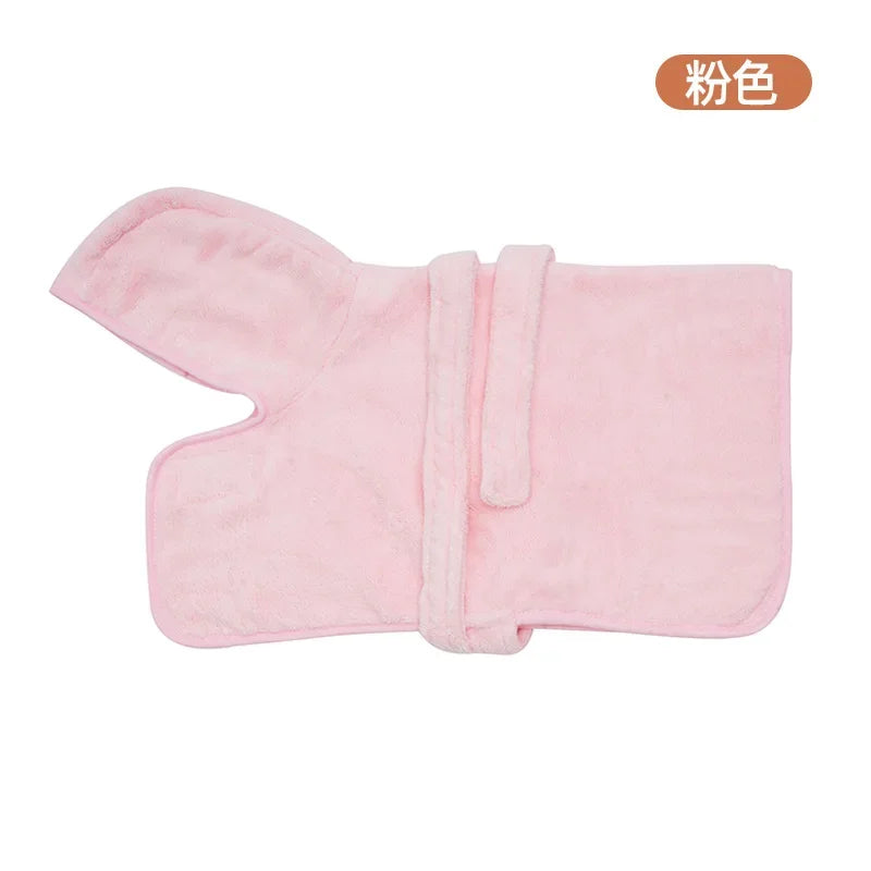 Pet Bathrobe for Small & Medium Dogs, Soft Absorbent Towel Robe, Full Wrap, Teddy Schnauzer, Pet Supplies