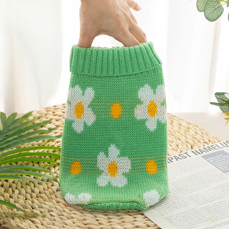 Christmas Style Pet Dog Sweater New Year Costume For Cat Cute Knitted Wool Puppy Clothes Warm Soft Winter Apparel For Medium Pet