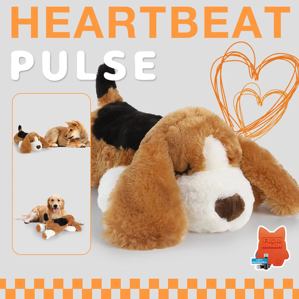 et Heartbeat Sloth Plush Toy Dog Anxiety Relief Puppy Sleep Companion Soft Stuffed Toy for Separation Stress