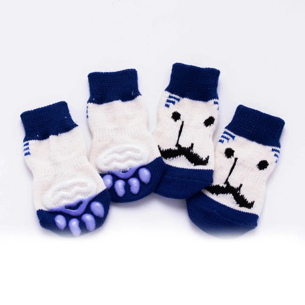 Dog Socks for Small Medium Dogs Non Skid Pet Puppy Grip Socks Paw Protectors Indoor Traction Control Socks for Hardwood Floor