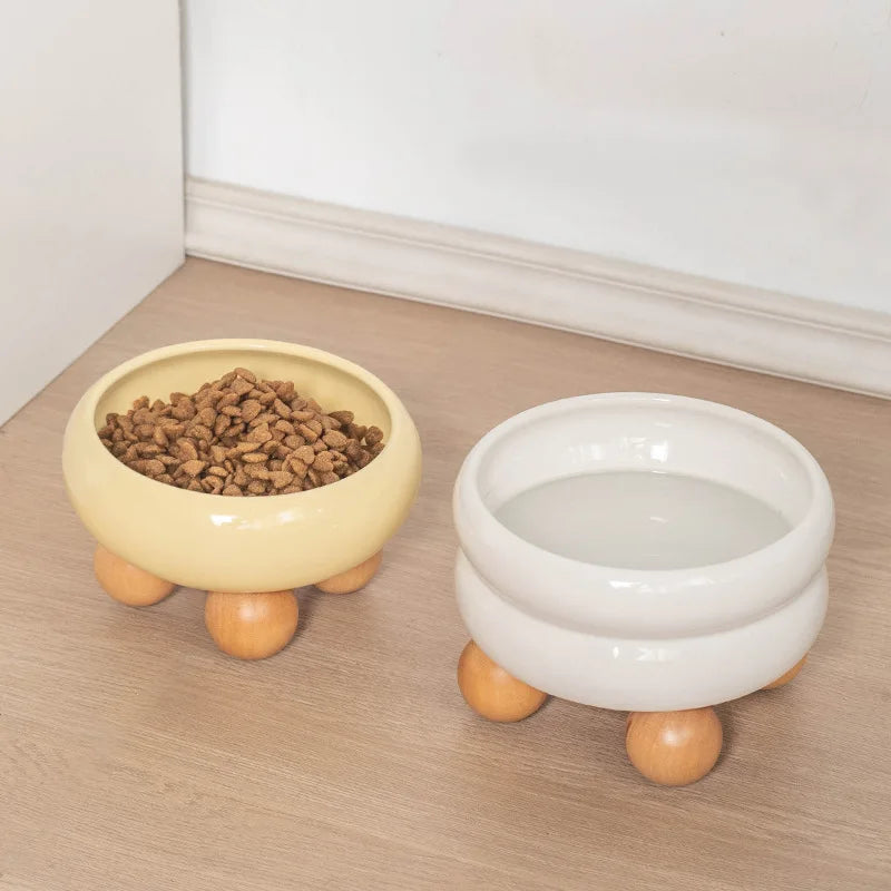 Small Dogs Ceramic Bowl Nordic Cat Food Water Feeders Cute Pet Feeding Supplies Puppy Kitten Drinking Eating Accessories