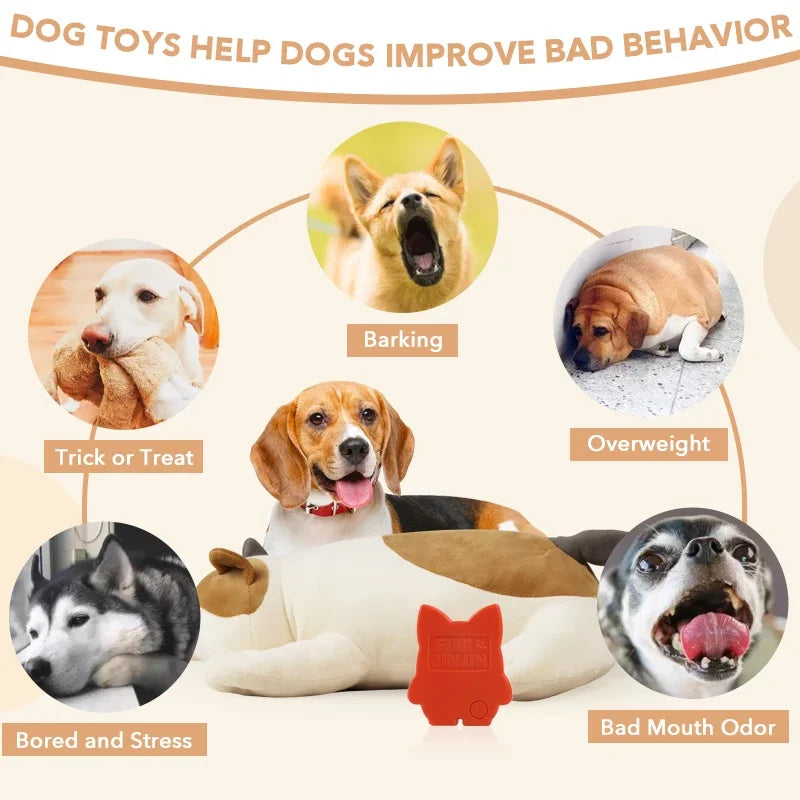 Heartbeat Puppy Toy for Dog Anxiety Relief Plush Dragon Calming Sleep Aid Companion Crate Training Warm Puppy Toy