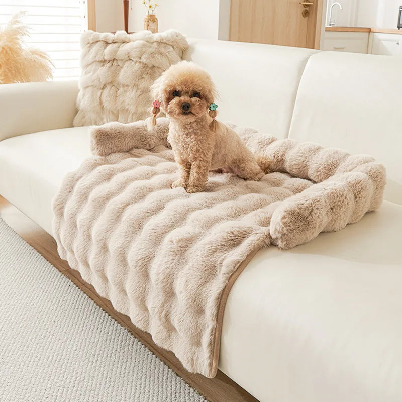 New Faux Rabbit Fur Large Dog Mat Cat Bed Pet Mattress Fun Luxury Plush Pet Bed Suitable for Small To Medium Dogs and Cats