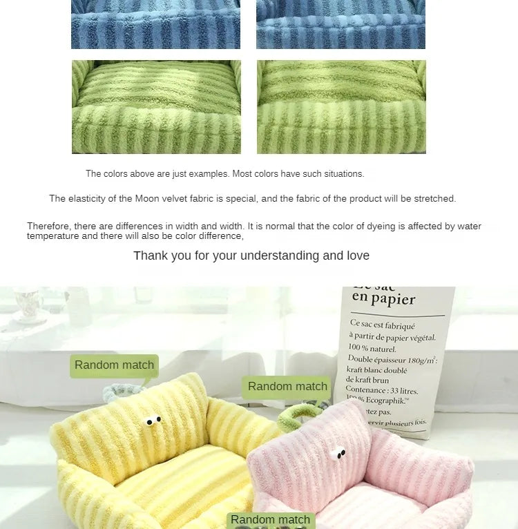 Puppy Special Sofa Kennel Winter Warm Pet Internet Celebrity Cat Nest Small Dog Sleeping Mat Cushion Winter Bed