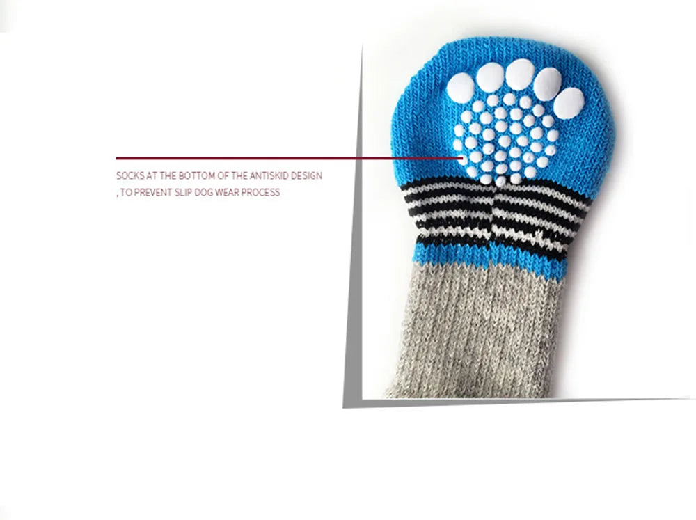 Dog Socks for Small Medium Dogs Non Skid Pet Puppy Grip Socks Paw Protectors Indoor Traction Control Socks for Hardwood Floor