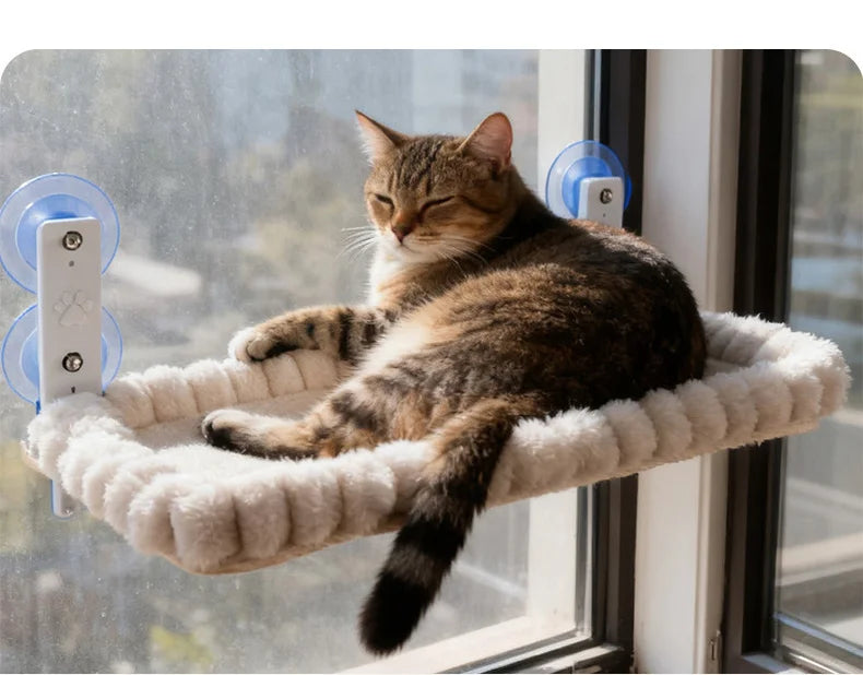 Cat Window Hammock with Strong Suction Cups – Cozy Perch for Indoor Cats