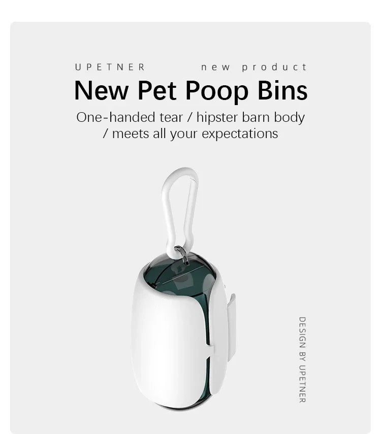 Dog Poop Bags Value Pack, 5 Rolls + 1 Dispenser with Leash Clip, Biodegradable Eco-Friendly Pet Waste Bags, No Wobbling