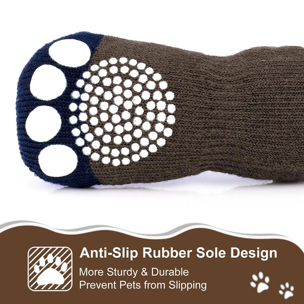 2XL-5XL Large Dogs Traction Control Cotton Socks Indoor Dog Nonskid Knit Socks for Labrador Pitbull Rottweiler German shepherd
