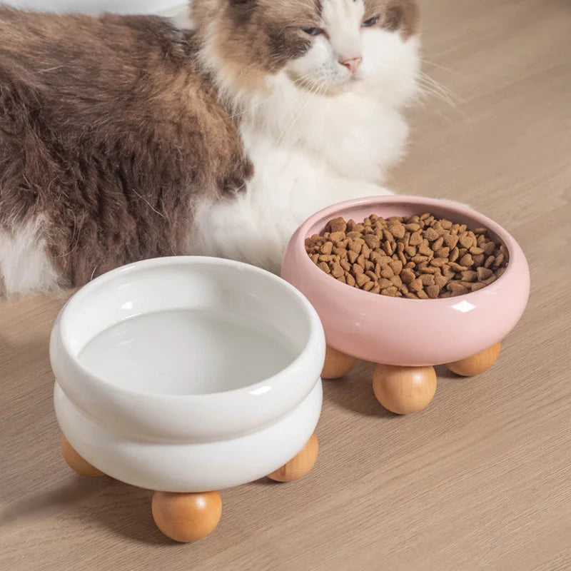 Small Dogs Ceramic Bowl Nordic Cat Food Water Feeders Cute Pet Feeding Supplies Puppy Kitten Drinking Eating Accessories