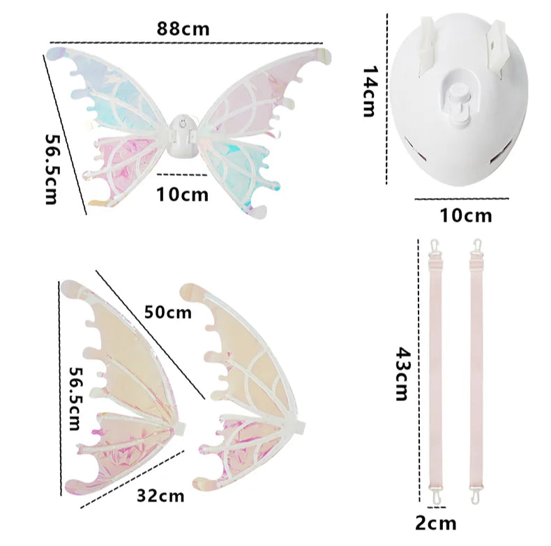 Dog Butterfly Wings Pet Glowing Wings Puppy Summer Clothes Decorative Samoyed Husky Medium Dogs