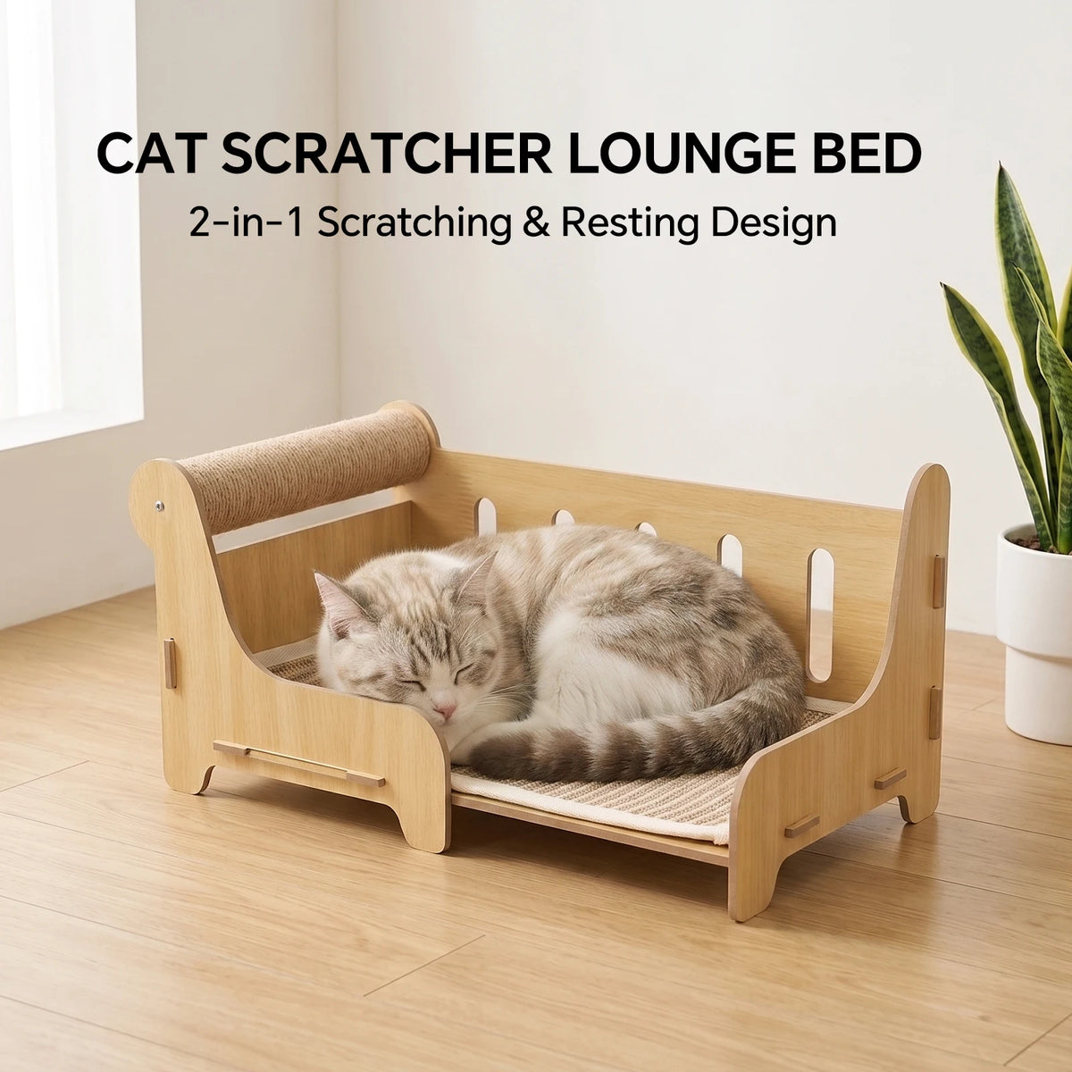 Pet Leisure Chair - Integrated Jute Cat Scratch Pad, Suitable For Indoor Cats To Sharpen Their Claws, Take Naps And For Daily Use. A Great Pet Christmas Gift.