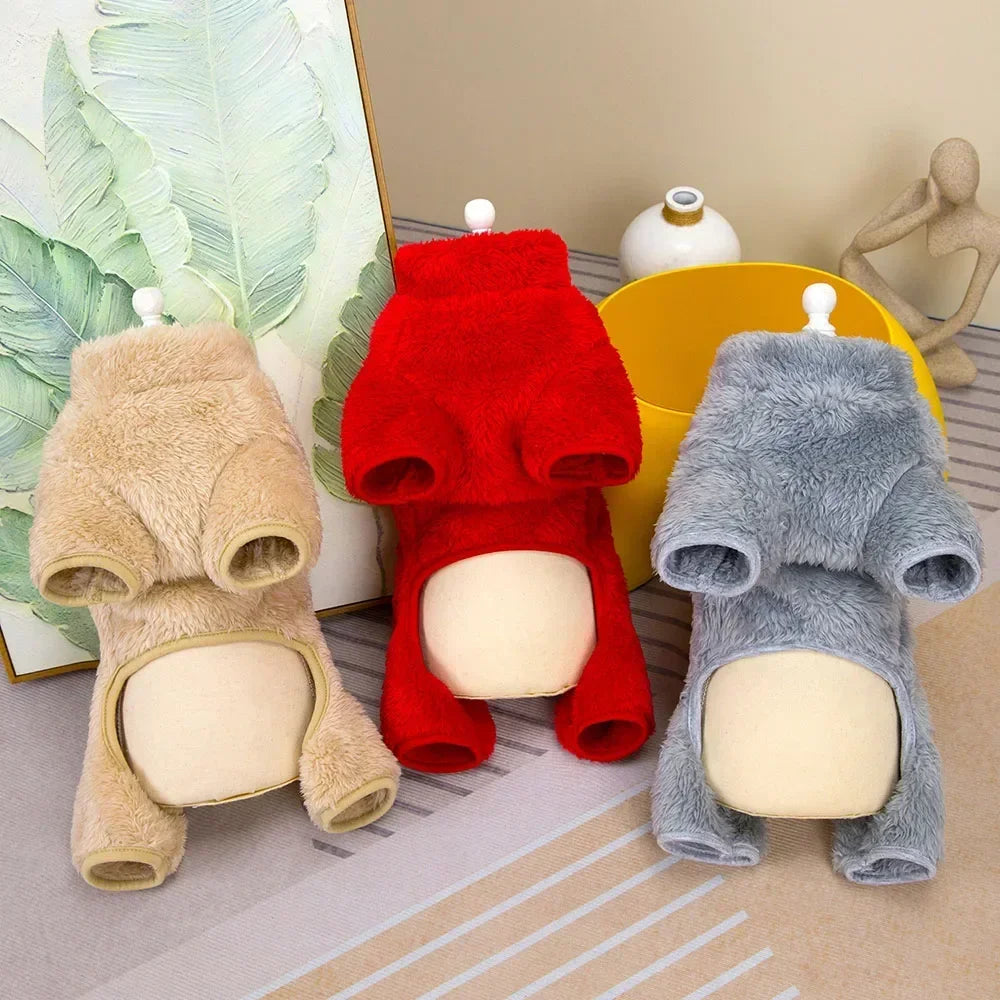 Fleece Dog Sweaters for Small Dogs Boy Girl Dog Clothes Winter Warm Pet Pajamas Pjs Jumpsuit Dog Outfits Onesies for Chihuahua