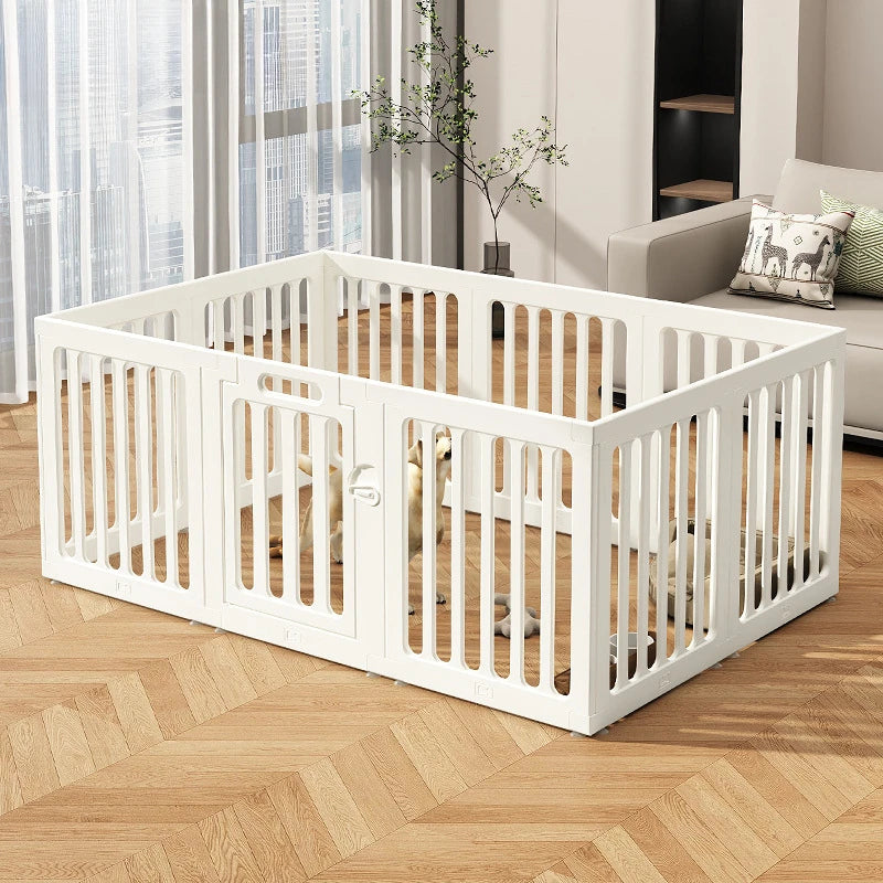 Height 60cm Pet Fence Large Space Puppy Fence Indoor Isolation Washable Household Dog Fence Double Suction Cup Safety Dog Cage