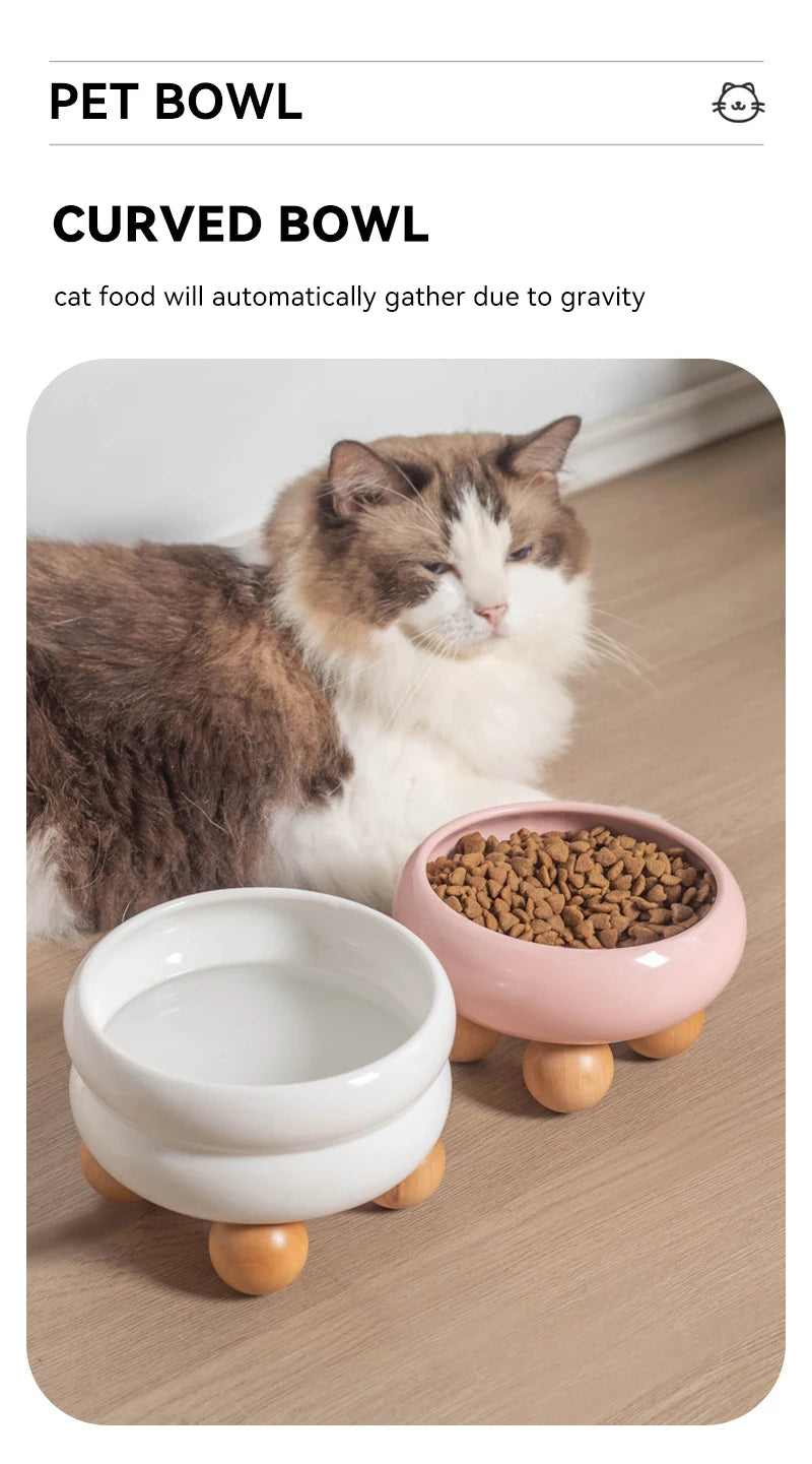 Small Dogs Ceramic Bowl Nordic Cat Food Water Feeders Cute Pet Feeding Supplies Puppy Kitten Drinking Eating Accessories