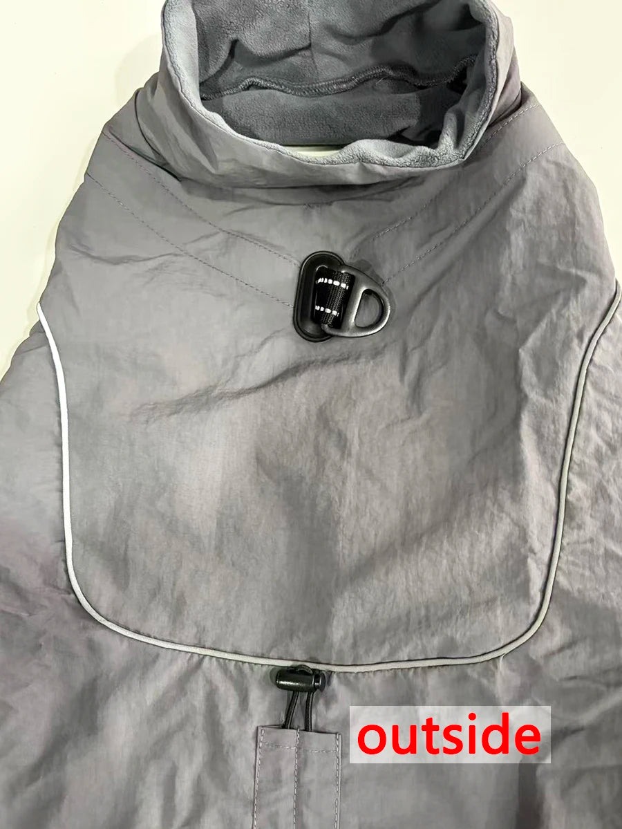 Small Medium Large Dog Winter Coat With Built‑in D‑Ring, Waterproof Snow‑Proof Pullover Dog Jacket, Warm Cotton Pet Clothes for