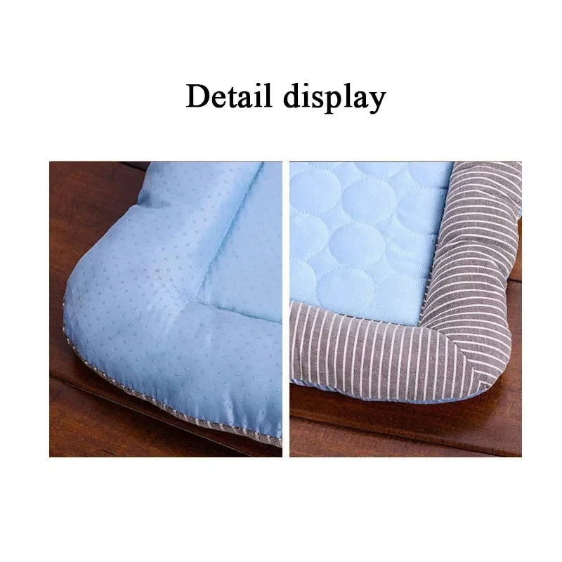 Cooling Pad Bed for Dogs Cats Puppy Kitten Cool Mat Pet Blanket Ice Silk Material Soft for Summer Sleeping Pink Blue Breathable