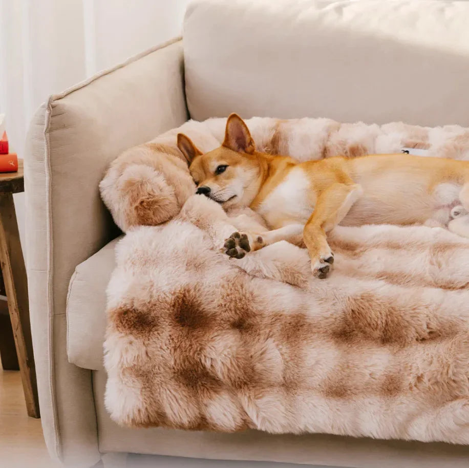 Fluffy Plush Pet Dog Bed Sofa For Large Dogs House Mat Kennel Winter Warm Cat Bed Pad Washable Dog Cushion Blanket Sofa Cover