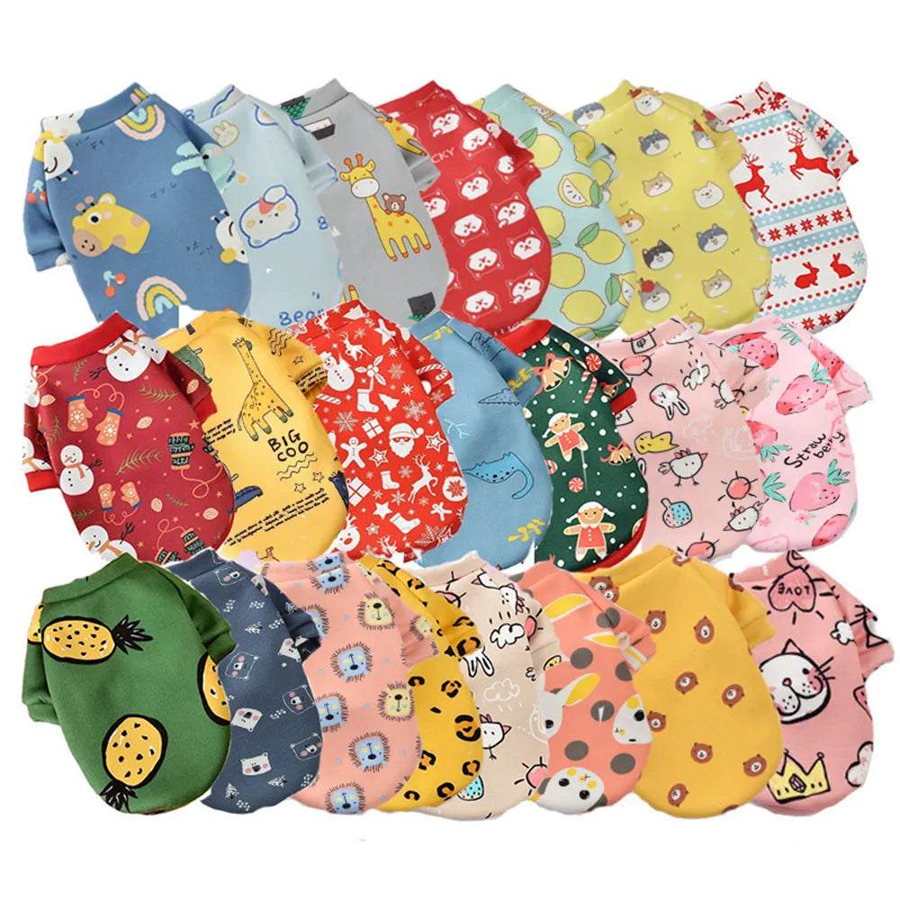 Dog Sweaters Pet Clothes 4 Pack Soft Warm Pet Hoodies Sweatshirt for Small Doggies Boy & Girl Pet Apparel Puppy Costumes Outfits