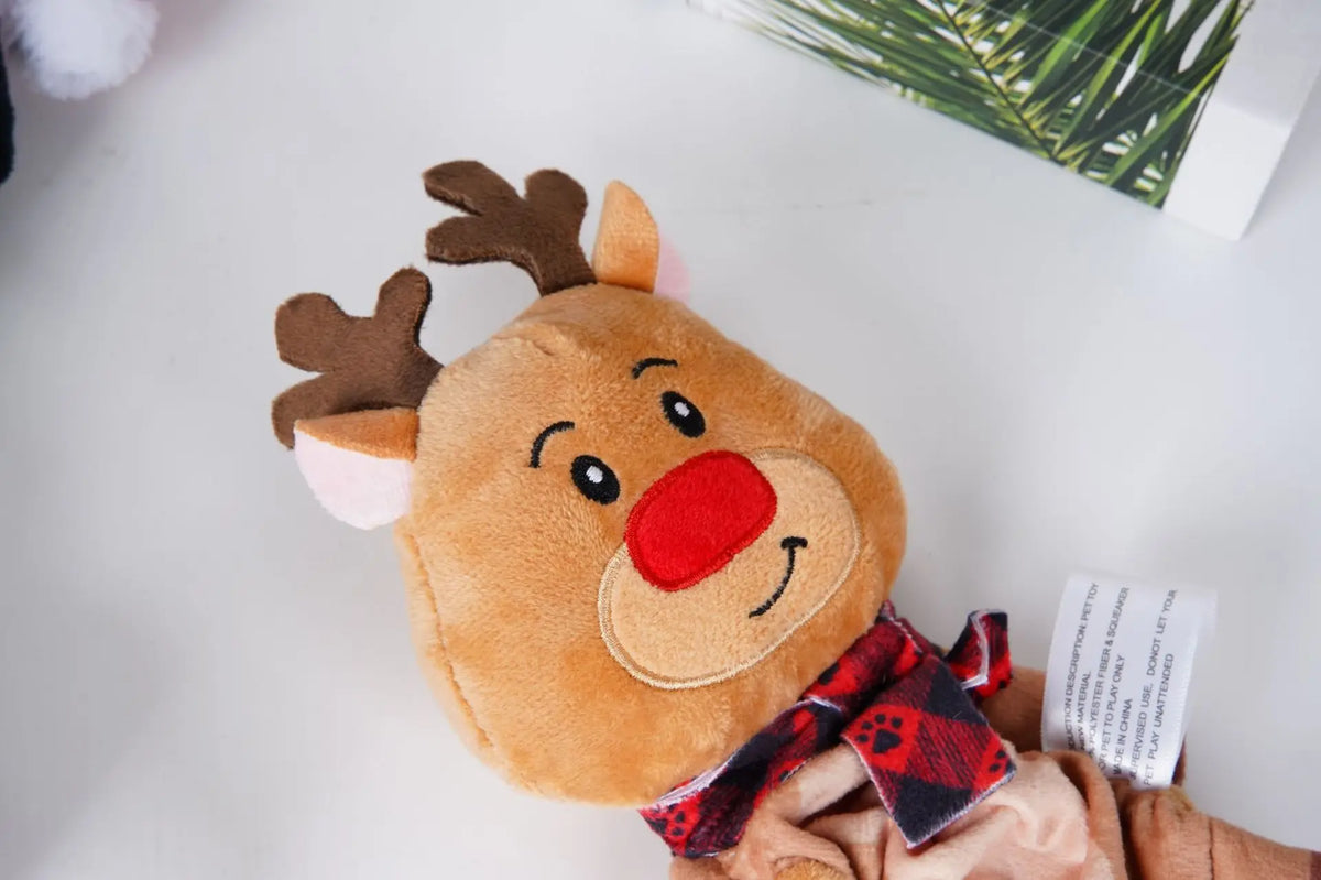 Christmas Elf Penguin Squeaky Dog Toy – Cute Animal Pet Toy, Foldable Xmas Gift for Small/Medium Dogs & Puppies