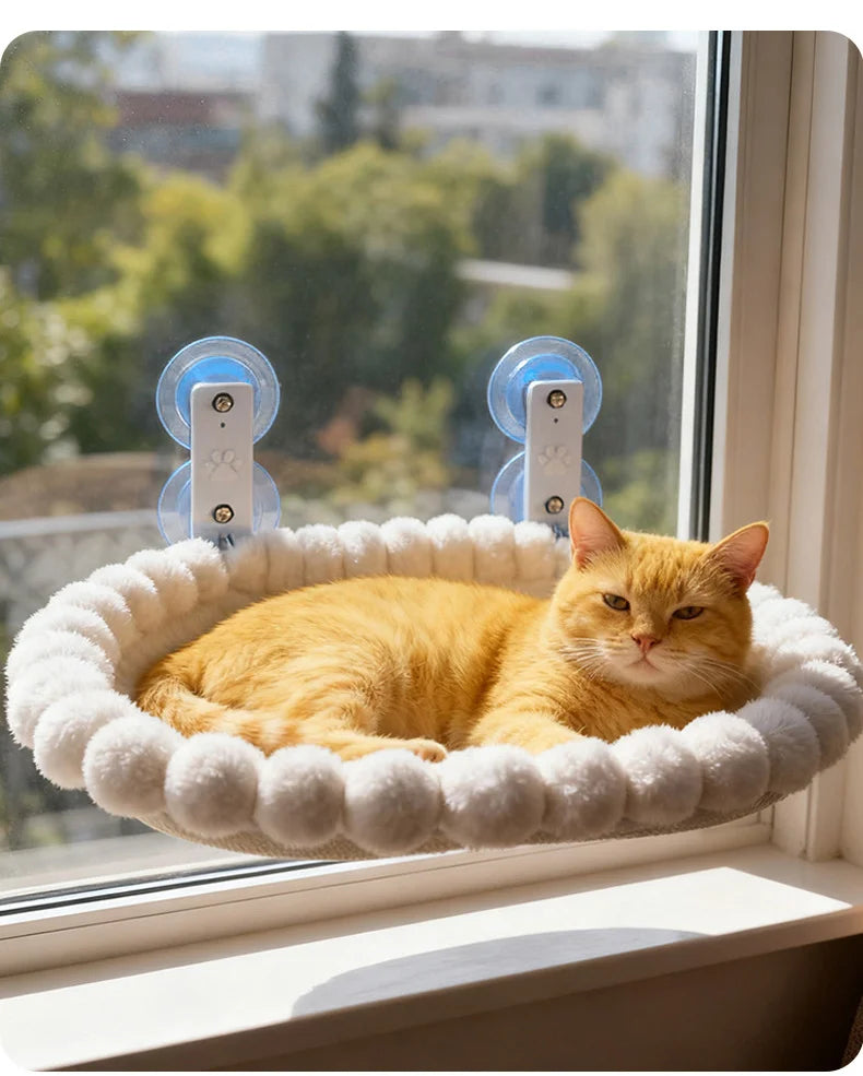 Cat Window Hammock with Strong Suction Cups – Cozy Perch for Indoor Cats
