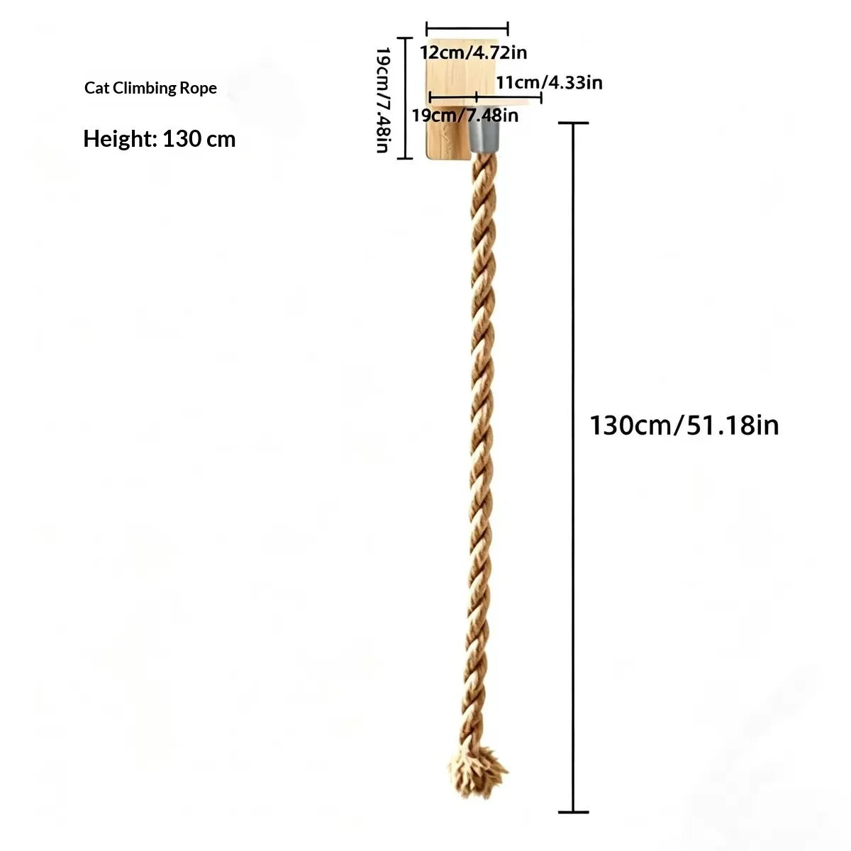 Floor To Ceiling Cat Tree Set, Sisal Rope Cat Ladder & Platform, Space Saving Cat Climbing Tower for Small Apartment